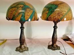 Art Nouveau Table Lamp Bronze Base