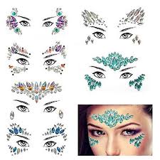 luminous face jewels makeup sticker