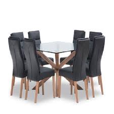 Square Glass Dining Tables 8 Seater