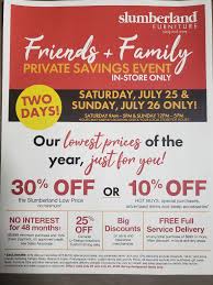 **the slumberland advantage credit card is issued with approved credit by wells fargo bank, n.a. Slumberland Furniture Beaver Dam Wi Join Us This Weekend July 25th And 26th For Our Friends And Family Event Show This Post Or Your Flyer To Stop In This Weekend