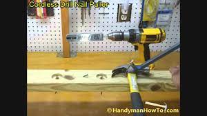 cordless drill nail puller