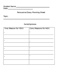 Persuasive Essay Template Outline Opinion Essay Editable By Made