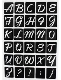 A télécharger séparément pour chaque lettre de l'alphabet ou bien. Pochoir Alphabet 30 Mini Pochoirs Adhesifs Lettres Majuscules 14x20cm