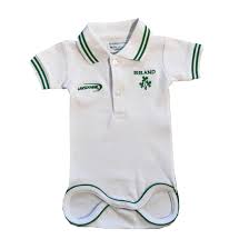 baby white ireland rugby vest