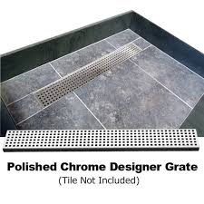 accessible shower pan trench drain