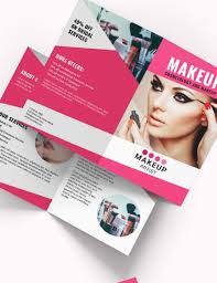 makeup artist bi fold brochure template