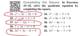 Oneclass Solve The Quadratic Equation