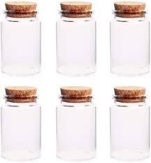 Small Glass Jar With Cork Stopper 70