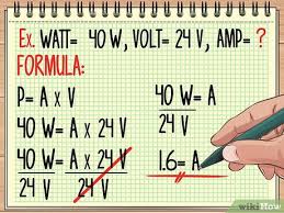 Convert quickly and easily between watts and amps with this conversion tool and reference charts. 3 Ways To Calculate Wattage Wikihow