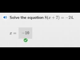 Solve Multi Step Equations Part