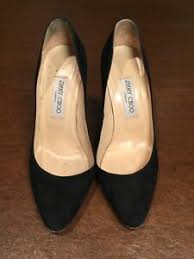 Details About Jimmy Choo Esme Classic Black Suede Stiletto Heels Pumps Italy Size 38 Us 7 5