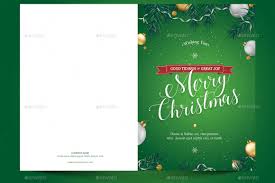 Green Christmas Greeting Card Template