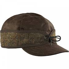 Stormy Kromer Waxed Cotton Cap With Harris Tweed