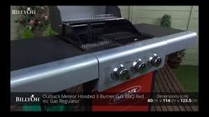 billyoh outback meteor hooded gas bbq