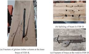 behaviour of glulam timber frames with