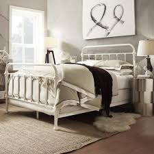 Homesullivan White Antique Graceful Victorian Metal Bed