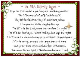 Print our m&m christmas poem printable. M M Nativity Legend Recipe And Printable My Computer Is My Canvas