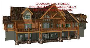 Sample Log Home Designs Cowboy Log Homes