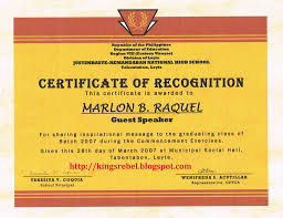 Sample Recognition Certificate Wording Certificate Of Appreciation