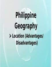 disadvanes of philippine geography