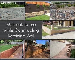 retaining wall materials used in