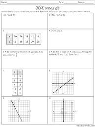 linear functions notes and worksheets