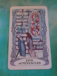 The path is new, but they have no fear. Five Of Pentacles Tarot Card For Thursday Daily Tarot Girl