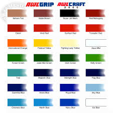 Awlcraft Color Chart Bedowntowndaytona Com