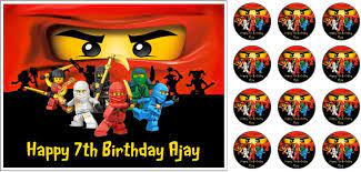 LEGO Ninjago A4 Size Edible Birthday Party Edible Cake Topper Set :  Amazon.de: Home & Kitchen