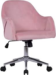 This mesh office chair from fdw combines a professional aesthetic with an affordable price tag.view deal. Lpeak Pink Velvet Desk Chair For Home Office Height Adjustable 360 Swivel Computer Chair Upholstered Guest Chair With Armrest And Wheels For Living Room Pink Amazon Co Uk Kitchen Home