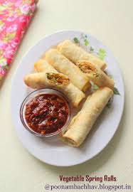vegetable spring rolls indo chinese