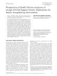 Must have one primary id & one secondary id. Pdf Perspectives Of South African Caregivers In Receipt Of Child Support Grants Implications For Family Strengthening Interventions