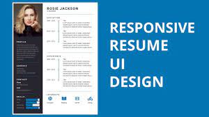 responsive resume ui design using html