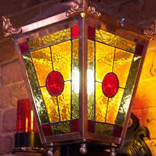 Outdoor Stained Glass Lantern Made By