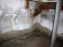 Stained Concrete Basement Walls