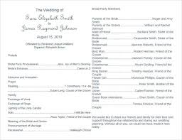 Free Sample Wedding Programs Templates Antonchan Co