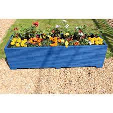 Blue 5ft Wooden Planter Box 150x44x43