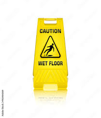 caution wet floor sign isolated on