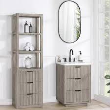 roswell cádiz 21 7 in w x 15 7 in d x 71 9 in h floor gray linen cabinet for bathroom and living room fir wood grey