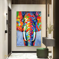 Bright Elephant Painting Elephant