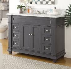 Nelson cabinetry's shaker collection bathroom vanity cabinets are built to last and transform any kitchen with their classic, timeless elegance! 48 Inch Shaker Deep Gray Single Sink Bathroom Vanity Italian Carrara Marble Top 48 Wx22 Dx36 H Chf1084ck