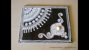 Innovative Free Hand Rangoli Design In Black And White Rangoli Designs By Poonam Borkar