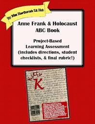 Anne Frank Holocaust Abc Book Project Based Learning Assessment
