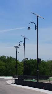 Solar street light project in nigeria works at night. Project Kb Home Greenshine New Energy