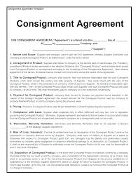 Template Word How To Write Resale Consignment Agreement