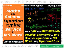 Be Your Math Science Equation Typist