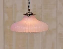 Hanging Pendant Light From Vintage Pink