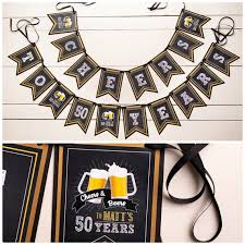 cheers to 50 years banner 50th birthday