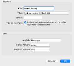 editor de repertorio