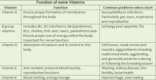 41 Correct Vitamins And Minerals Chart With Functions